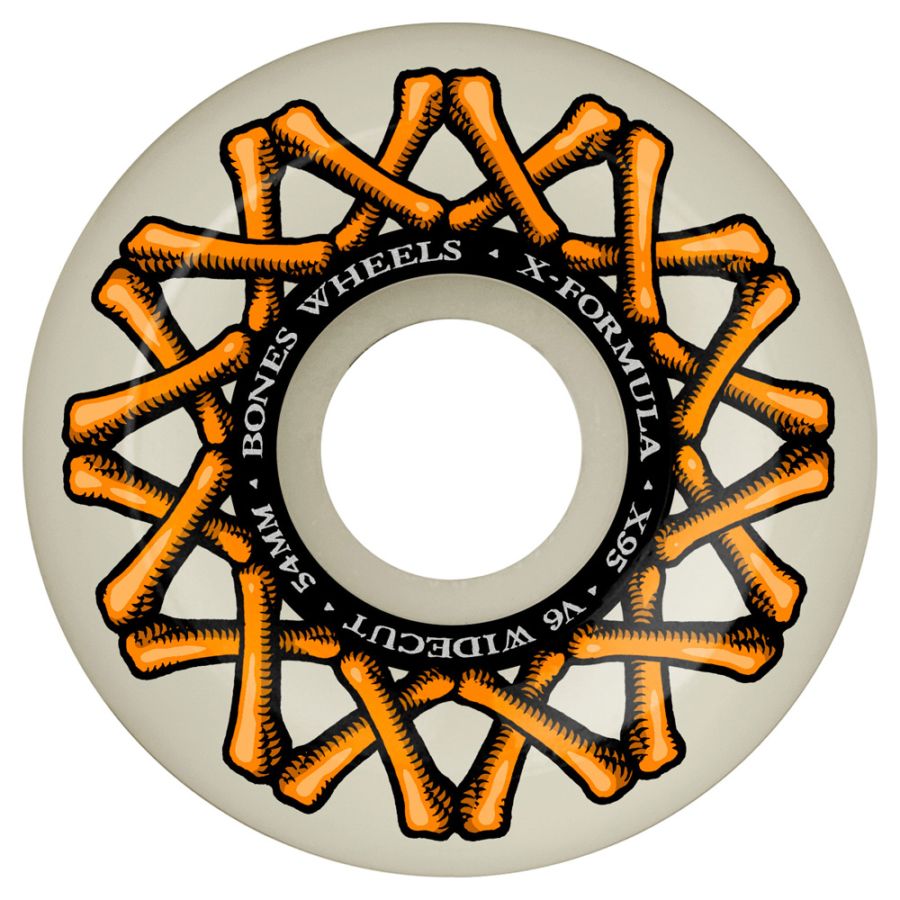 ボーンズ ウィール BONES WHEELS<br>54mm X-FORMULA V6 WIDECUT 95A WHEELS<br>ハードウィール 4個セット エックスフォーミュラー X95 スケートボード スケボー skateboard タイヤ【2503】