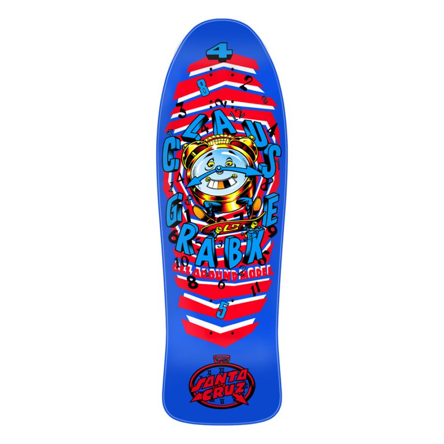 サンタクルーズ SANTA CRUZ<br>スケボー デッキ 9.89 GRABKE ALL AROUND RE-ISSUE DECK<br>クラウス・グラブキ80'リイシュー オールドスクール 復刻 スケートボード sk8 skateboard 板【2504】