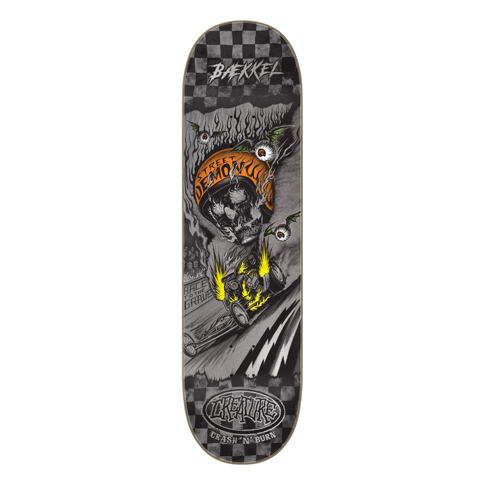 クリーチャー CREATURE<br>スケボー デッキ 8.6 BAEKKEL CRASH AND BURN DECK<br>ケビン・ベッケル プロモデル スケートボード ストリート sk8 skateboard 板【2504】
