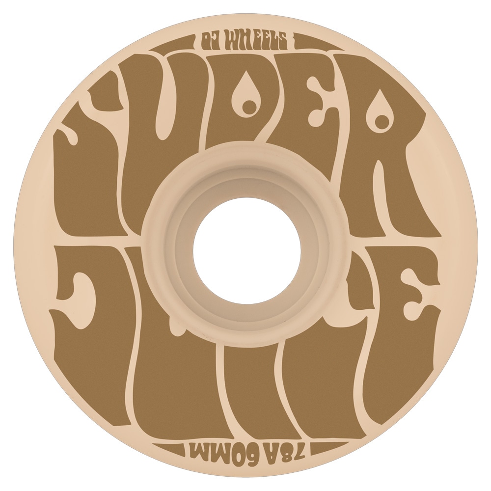 オージェイウィール OJ WHEELS<br>60mm COFFEE SUPER JUICE BEIGE 78A WHEELS<br>ソフトウィール 4個セット スーパージュース クルーザー ロングボード 移動 スケートボード スケボー sk8 skateboard タイヤ ローラー 車輪 静か 速い【2504】