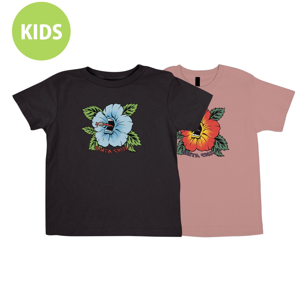 サンタクルーズ SANTA CRUZ<br>SCREAMING HIBISCUS FRONT S/S T-SHIRT KIDS<br>Tシャツ キッズ トドラー 子供服 ギフト プレゼント<br>誕生 出産 お祝い スケートボード スケボー sk8 skateboard【25SM】