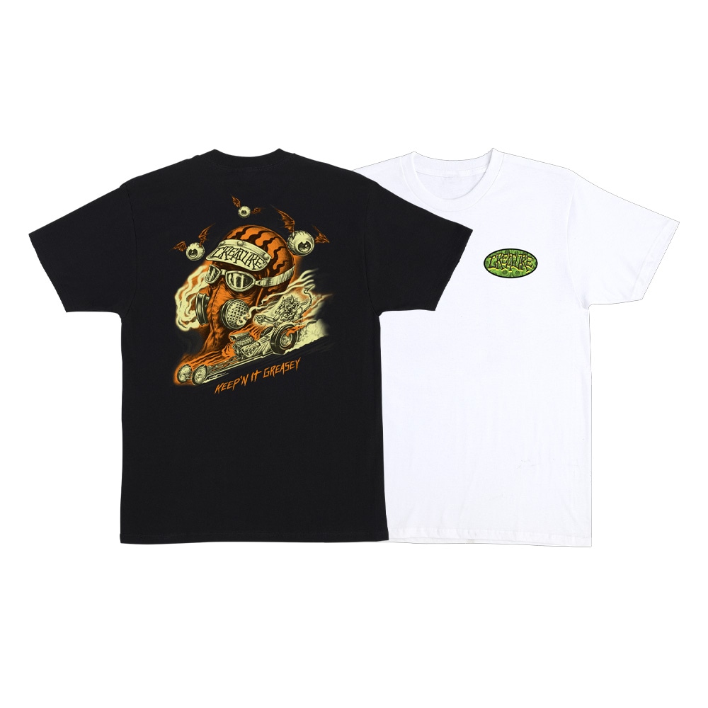 クリーチャー CREATURE<br>CRASH AND BURN REGULAR S/S SHIRT<br>Tシャツ 半袖 ストリート スケーター メンズ ファッション スケートボード スケボー sk8 skateboard【25SM】