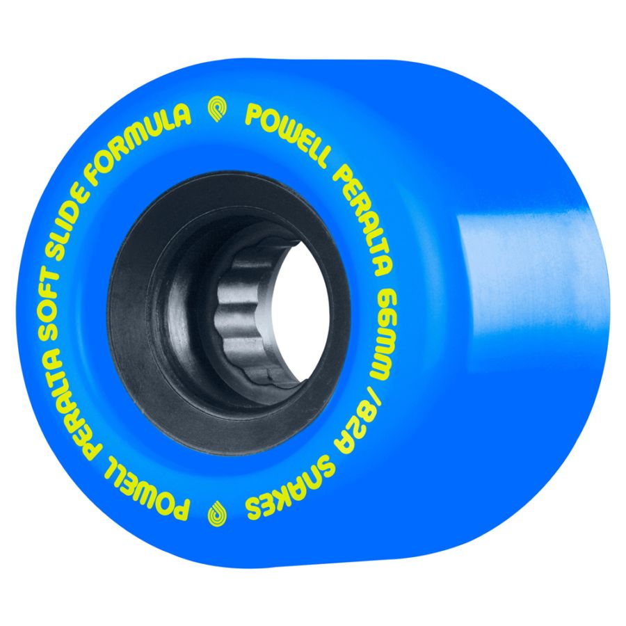 パウエル・ペラルタ POWELL PERALTA<br>66mm SNAKES BLUE 82A WHEEL<br>ソフトウィール 4個セット ロングボード ダウンヒル オールドスクール スライド スケートボード スケボー sk8 skateboard タイヤ ローラー 車輪 静か 速い【2505】