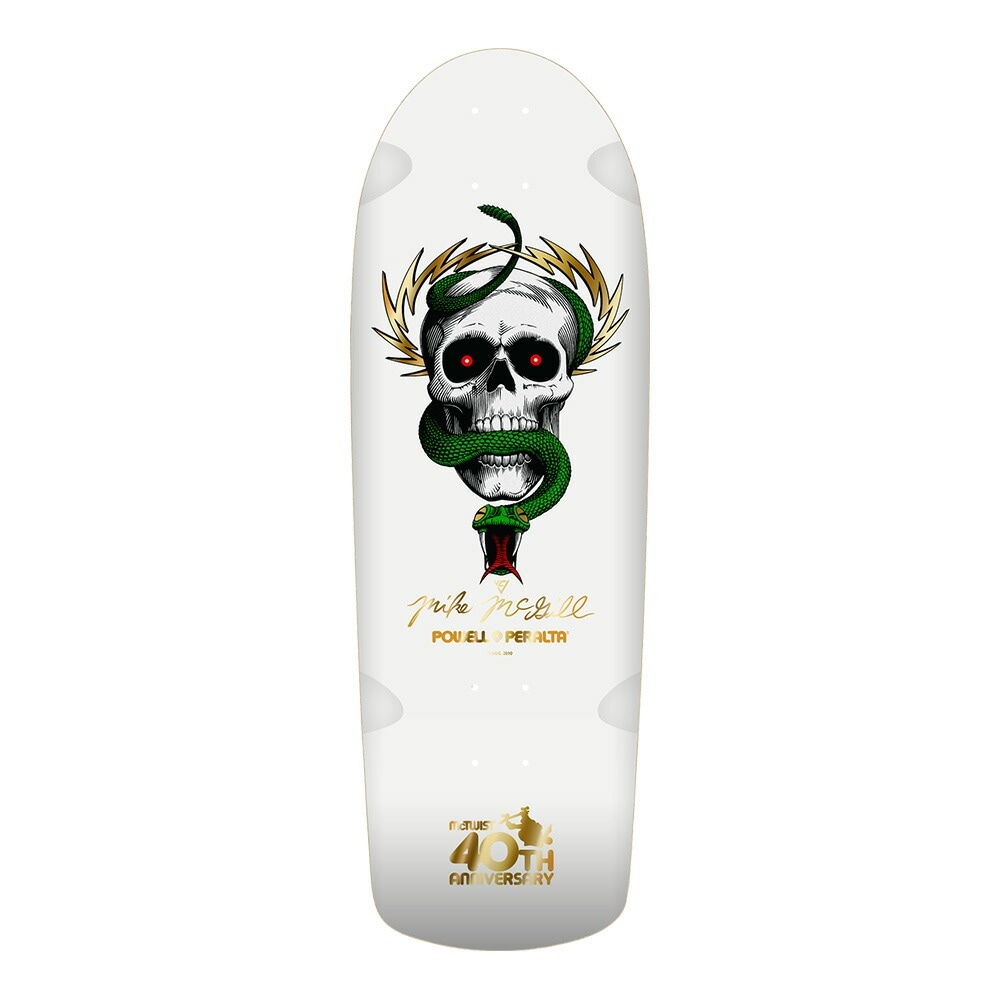 POWELL PERALTA パウエル・ペラルタ<br>スケボー デッキ 10.0 MIKE MCGILL 40TH ANNIVERSARY REISSUE DECK SHAPE 160<br>マイク・マクギル 40周年 モデル SKULL AND SNAKE オールドスクール ストリート sk8 skateboard 板【2412】