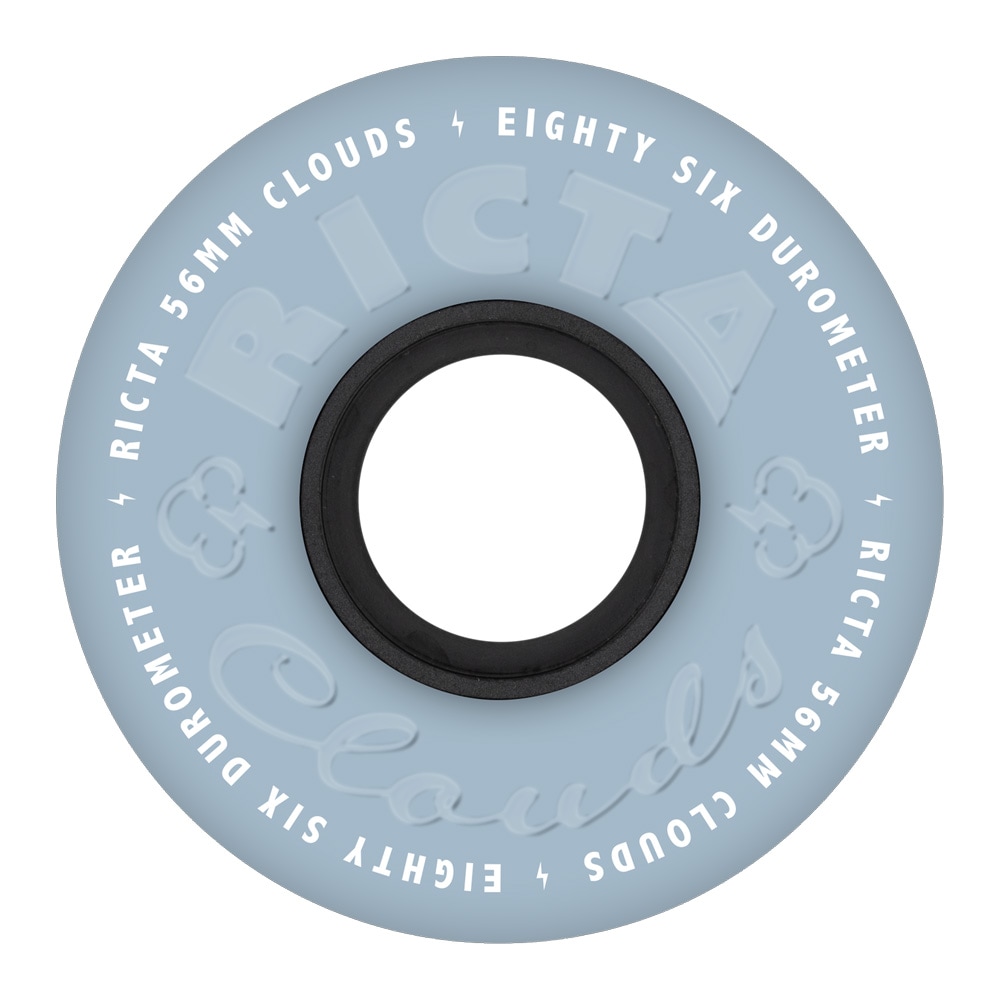 リクタ RICTA<br>56mm CLOUDS SKY BLUE 86A WHEELS<br>ソフトウィール 4個セット クラウズ クルーザー フィルマー スケートボード スケボー sk8 skateboard タイヤ ローラー 車輪 静か 速い【2507】