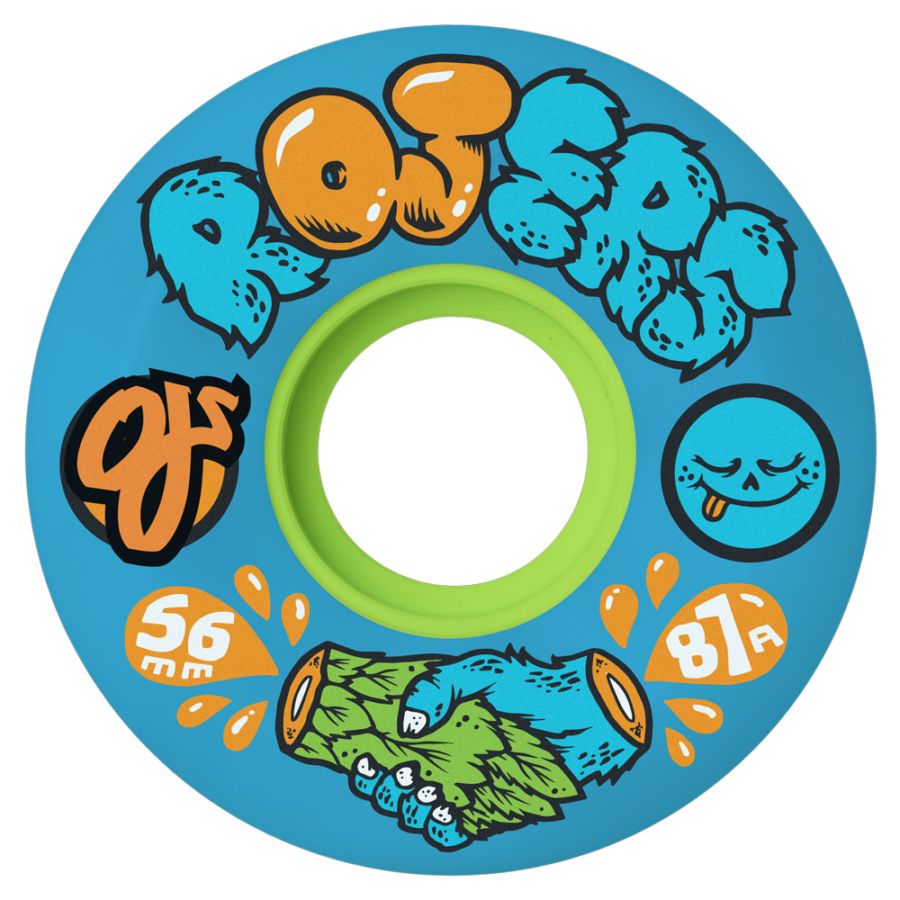 オージェイウィール OJ WHEELS<br>56mm ROJER SKATE CO KEYFRAME 87A BLUE WHEELS<br>ハードウィール 4個セット ロジャー スケートボード スケボー sk8 skateboard タイヤ ローラー 車輪 トリック スライド グラインド【2507】