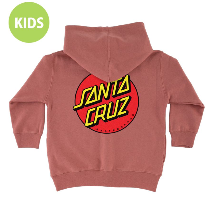 サンタクルーズ SANTA CRUZ<br>CLASSIC DOT P/O HOODED SWEATSHIRT KIDS<br>プルオーバーパーカー キッズサイズ  子供用 キッズ P/O フード スケートボード スケボーsk8 skateboard【25FA】