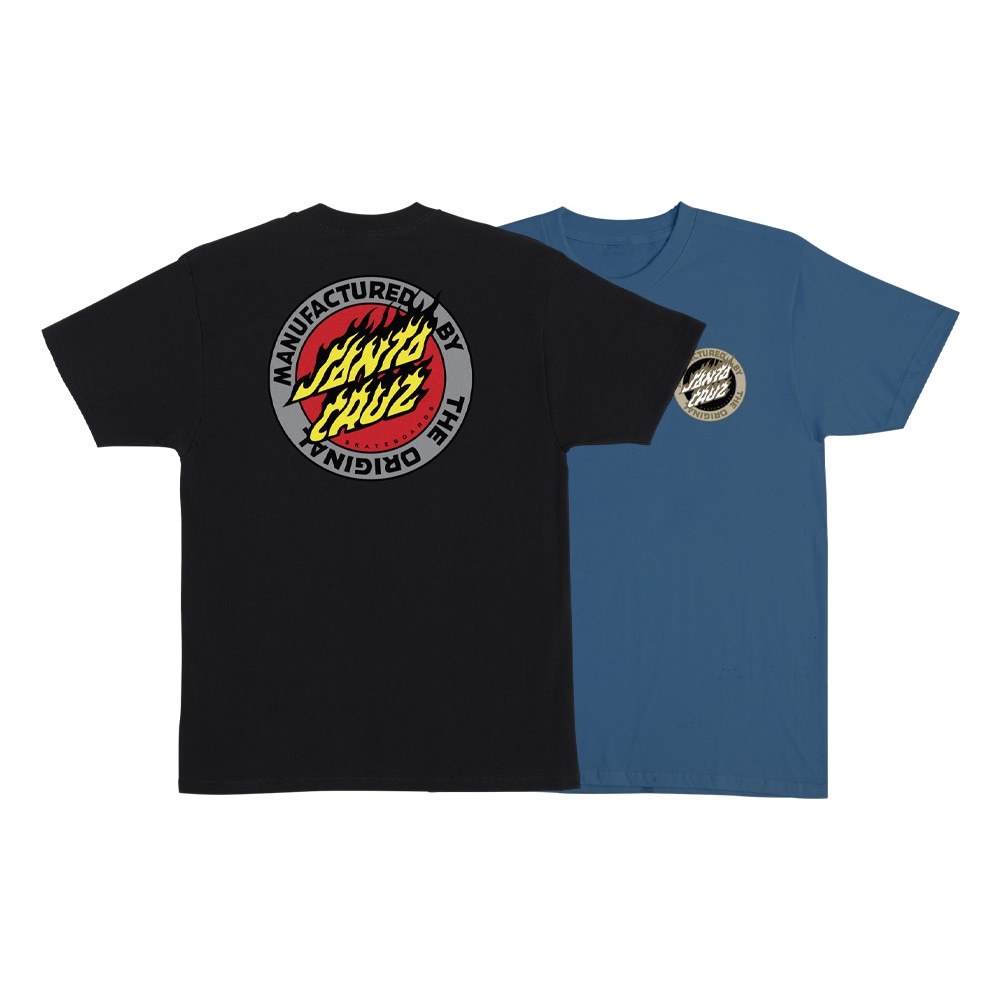 サンタクルーズ SANTA CRUZ<br>FLAMED MFG DOT S/S REGULAR T-SHIRT<br>Tシャツ TEE 半袖 メンズ ストリート スケーター ファッション スケートボード スケボー sk8 skateboard【25FA】
