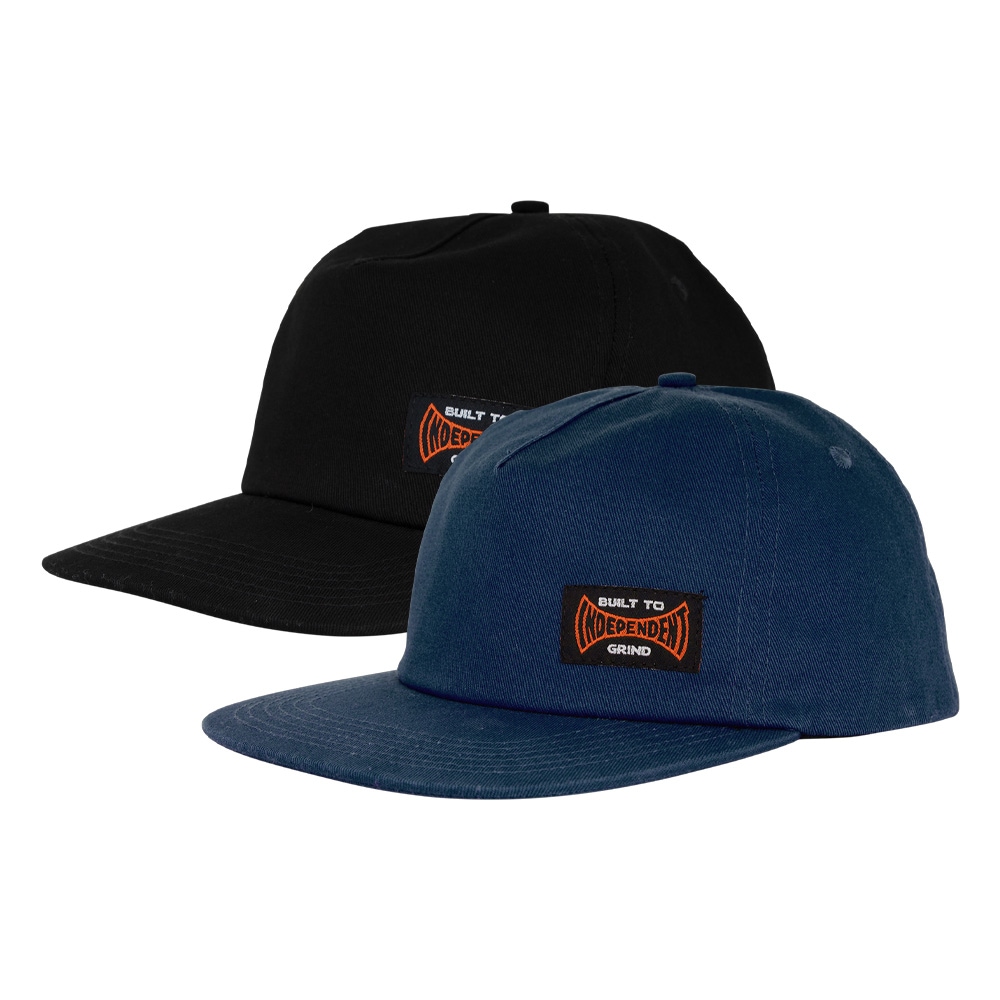 INDEPENDENTブラックコーデュロイキャップ刺繍ロゴスナップバックスケート INDEPENDENTブラックコーデュロイキャップ刺繍ロゴスナップバック