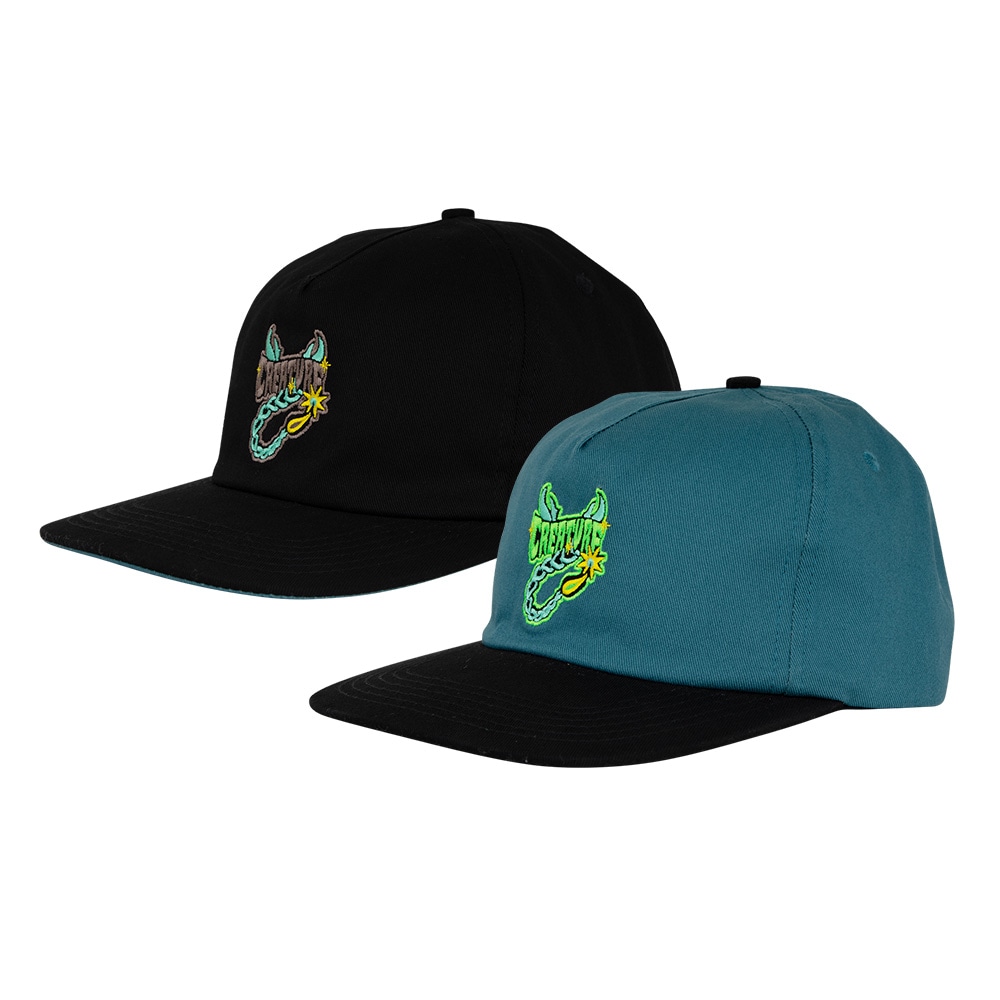 クリーチャー CREATURE<br>DEADLY SANDS STRAPBACK HAT<br>キャップ CAP ストラップバック 帽子 ストリート スケーター ファッション スケートボード スケボー sk8 skateboard【25FA】