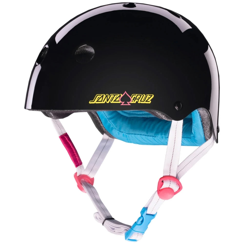 プロテック PRO-TEC<br>LOW PRO CERTIFIED SANTA CRUZ SIGNATURE EDITION GLOSS BLACK<br>ヘルメット サンタクルーズ　コラボ ロープロ グロスブラック プロテクター 大人用 白 PROTEC スケートボード スケボー sk8 skateboard【2504】