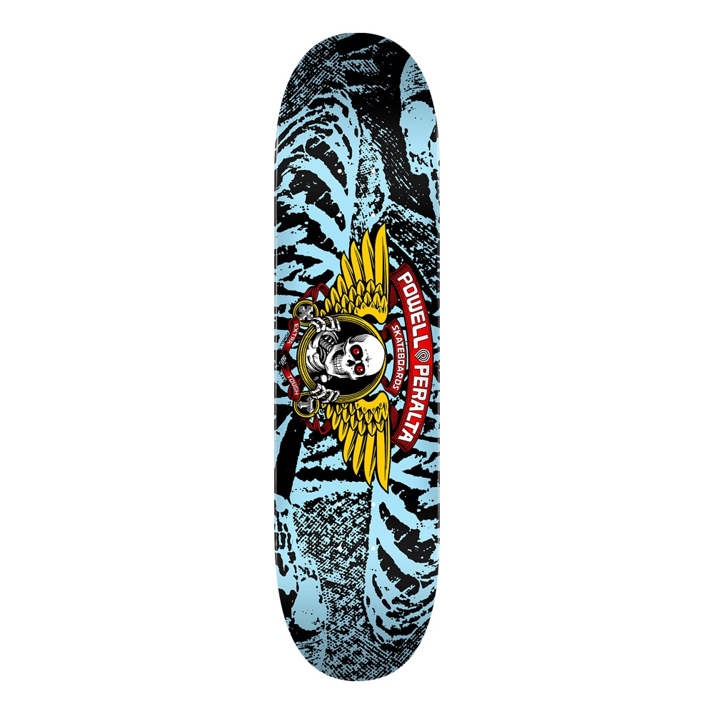 パウエル・ペラルタ POWELL PERALTA<br>スケボー デッキ 7.0 WINGED RIPPER BLACK/LIGHT BLUE DECK SHAPE 239<br>リッパー スケートボード ストリート sk8 skateboard 板【2509】
