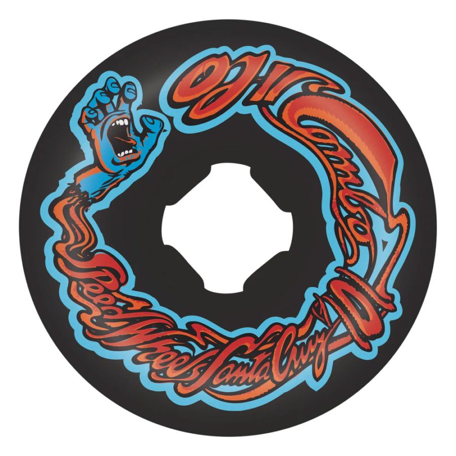 オージェイウィール OJ WHEELS<br>56mm SCREAMING HAND ORIGINAL BLACK 101A  CHUBBIES WHEELS<br>ハードウィール 4個セット スクリーミングハンド チャビーズ スケートボード スケボー sk8 skateboard タイヤ ローラー 車輪 トリック スライド グラインド【2510】