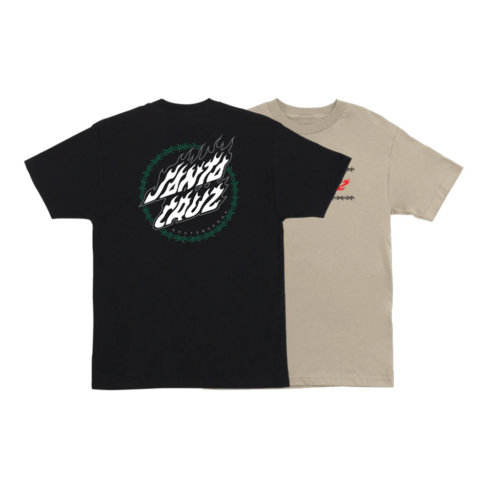 サンタクルーズ SANTA CRUZ<br>WIRED FLAME DOT CRACKLE S/S REGULAR T-SHIRT<br> Tシャツ TEE 半袖 メンズ ストリート スケーター ファッション スケートボード スケボー sk8 skateboard【25HD】
