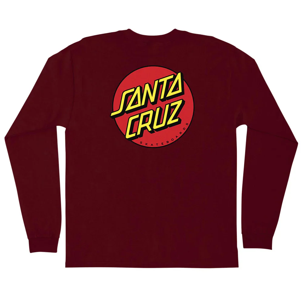 サンタクルーズ SANTA CRUZ<br>CLASSIC DOT L/S REGULAR T-SHIRT<br> Tシャツ TEE 長袖 クラシックドット メンズ ストリート スケーター ファッション スケートボード スケボー sk8 skateboard【25HD】