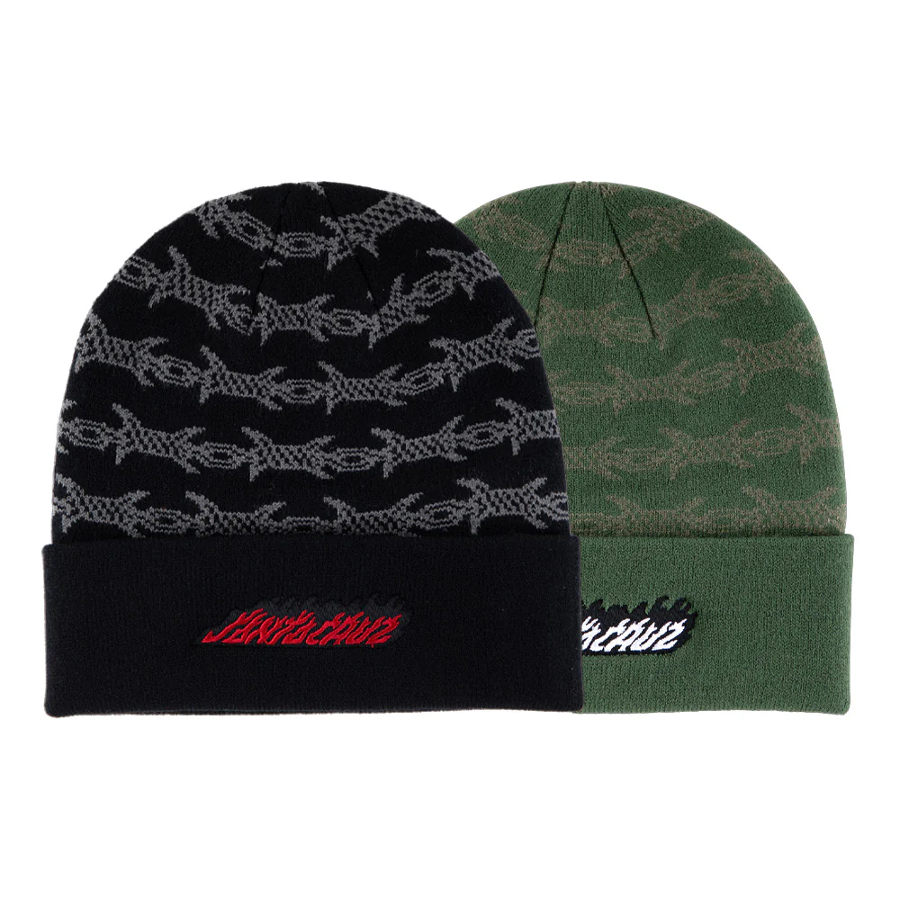 サンタクルーズ SANTA CRUZ<br>WIRED FLAME DOT BEANIE HAT<br>ビーニー ハット 帽子 CAP メンズ スケートボード スケボー ストリート スケーター ファッション sk8 skateboard【25HD】