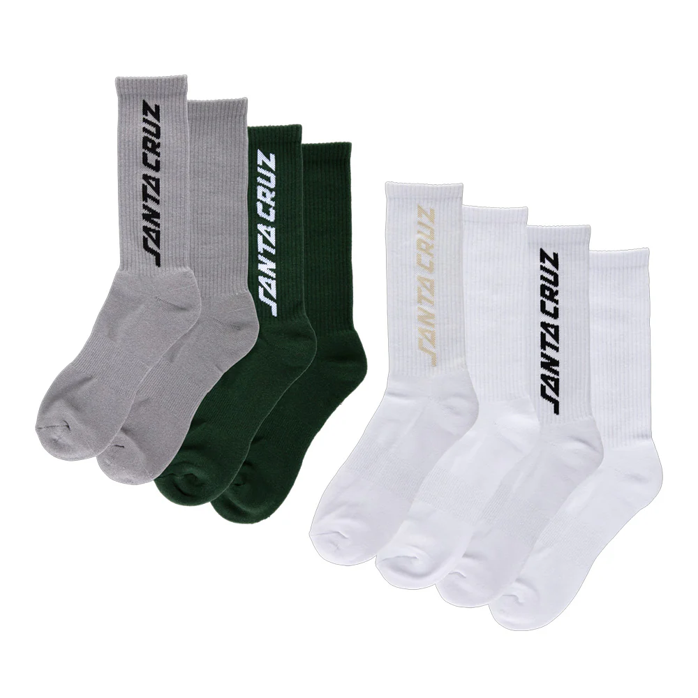 サンタクルーズ SANTA CRUZ<br>SOLID STRIP SOCKS<br>ソックス 2ペア4枚入り 靴下 メンズ レディース ストリート スケーター ファッション スケートボード スケボー sk8 skateboard【25HD】