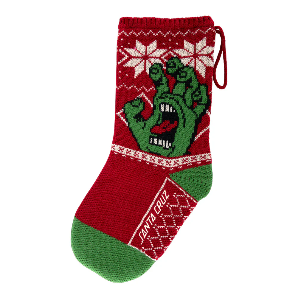 サンタクルーズ SANTA CRUZ<br>SCREAMING XMAS STOCKING<br>ストッキング クリスマス スクリーミングハンド アクセサリー ストリート スケーター ファッション スケートボード スケボー sk8 skateboard【25HD】