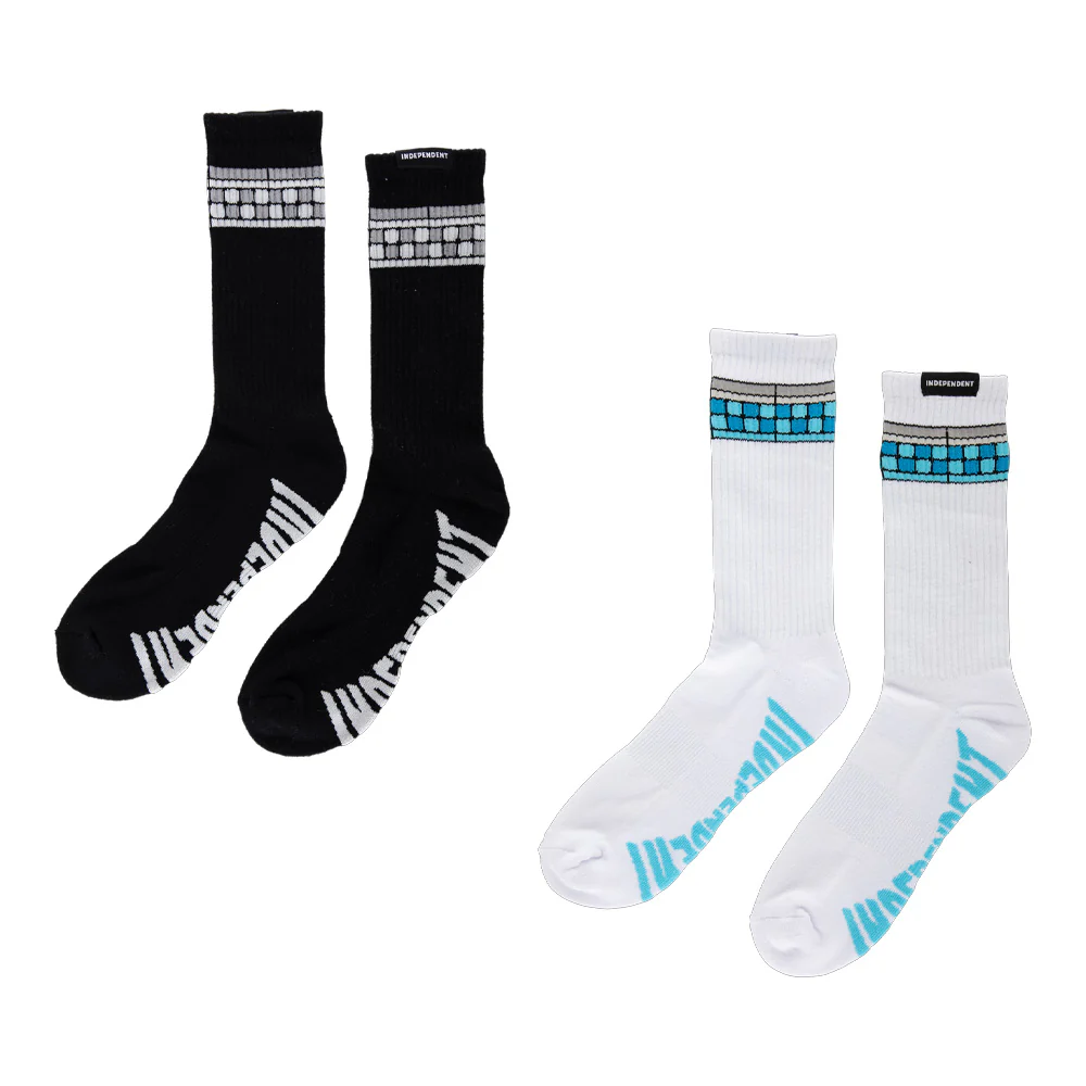 インディペンデント INDEPENDENT<br>TILE SPAN SOCKS<br>ソックス 1ペア 靴下 メンズ ストリート スケーター ファッション スケートボード スケボー sk8 skateboard【25HD】