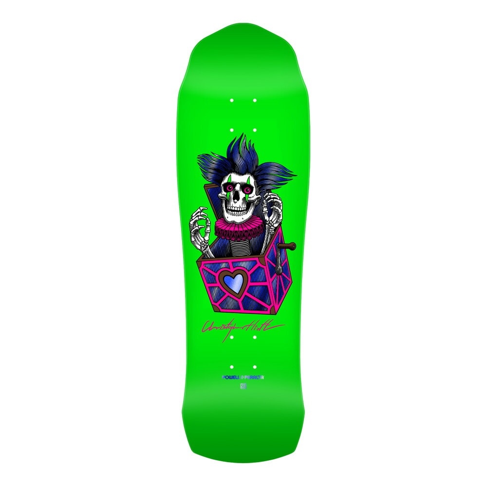 パウエル・ペラルタ POWELL PERALTA<br>スケボー デッキ 9.5 HIETT SKULL 7-PLY DECK SHAPE 310<br>クリストファー・ハイエット ストリート sk8 skateboard 板【2512】