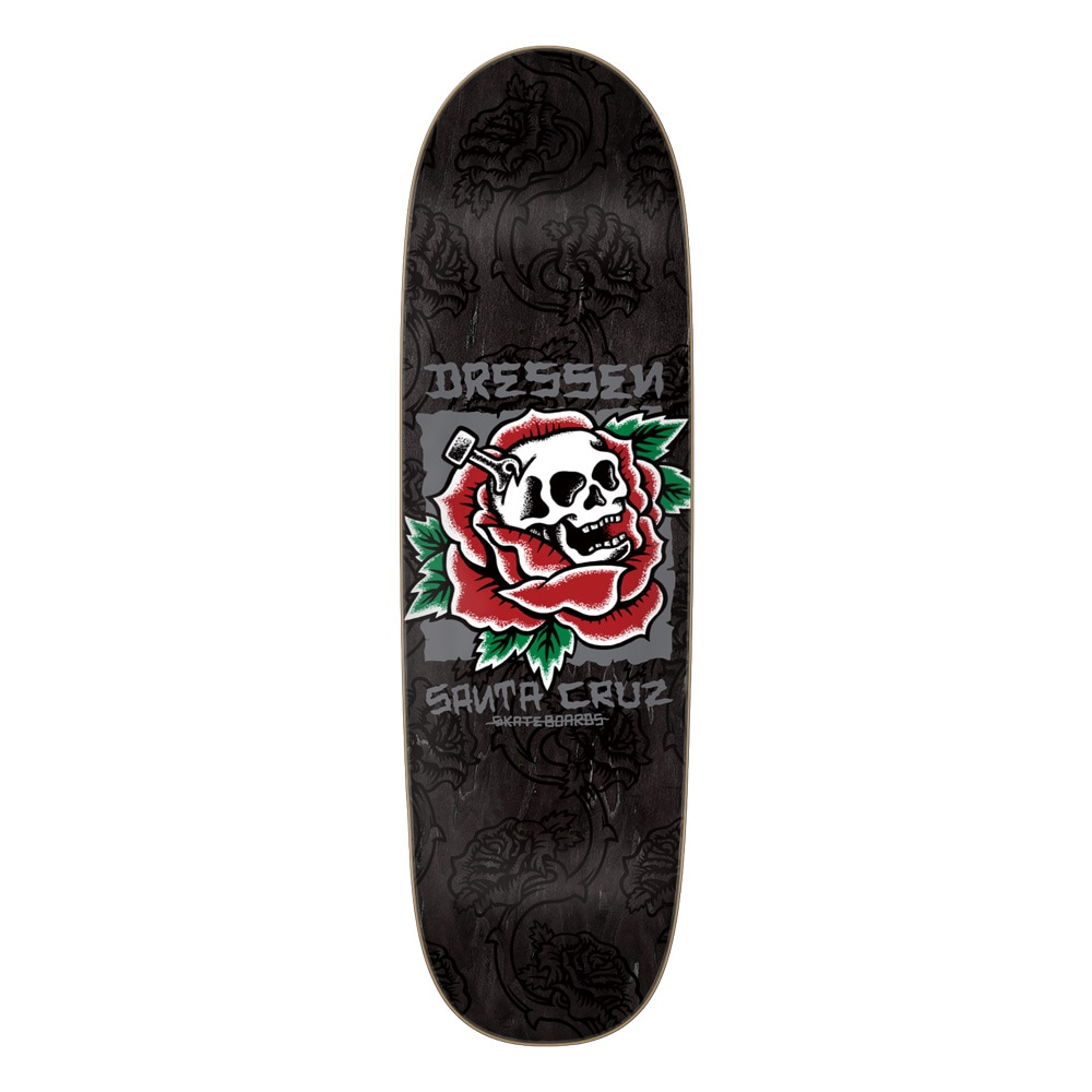 サンタクルーズ SANTA CRUZ<br>スケボー デッキ 9.25 DRESSEN SKULL ROSE PRO DECK<br>エリック・ドレッセン プロモデル スケートボード ストリート sk8 skateboard 板【2602】