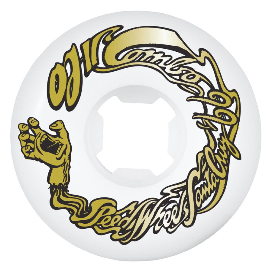 オージェイウィール OJ WHEELS<br>60mm ORIGINAL COMBO GOLD/WHITE 99A WHEELS<br>ハードウィール 4個セット スケートボード スケボー sk8 skateboard タイヤ ローラー 車輪 【2602】