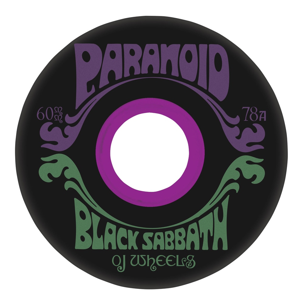 オージェイウィール OJ WHEELS<br>60mm BLACK SABBATH PARANOID SUPER JUICE 78A WHEELS<br>ソフトウィール 4個セット スーパージュース ブラックサバス クルーザー 移動 スケートボード スケボー sk8 skateboard タイヤ【2602】