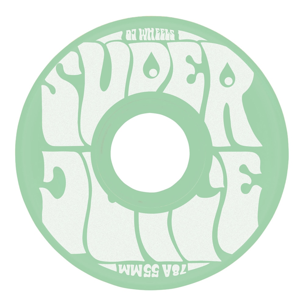 オージェイウィール OJ WHEELS<br>55mm  MINI SUPER JUICE AQUA 78A WHEELS<br>ソフトウィール 4個セット ミニスーパージュース クルーザー 移動 スケートボード スケボー sk8 skateboard タイヤ【2602】