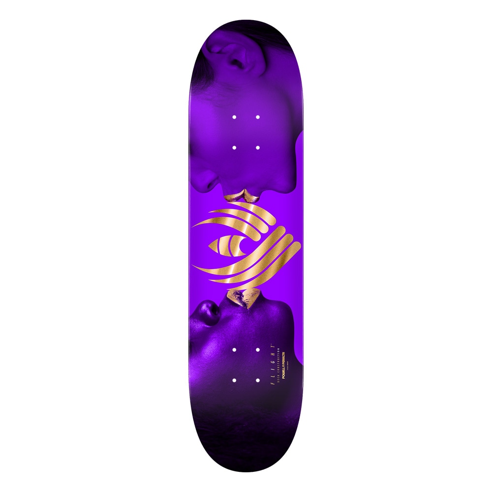 パウエル・ペラルタ POWELL PERALTA<br>スケボー デッキ 8.38 FLIGHT® KISS PURPLE DECK SHAPE 243W<br>フライト 軽量 スケートボード ストリート sk8 skateboard 板【2509】