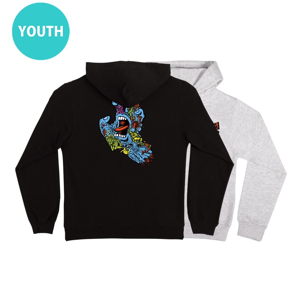 サンタクルーズ SANTA CRUZ<br>ROSKOPP SCREAMING FIVE P/O HOODED SWEATSHIRT YOUTH<br>プルオーバーパーカー ロブ・ロスコップ ユースサイズ  子供用 キッズ P/O フード スケートボード スケボーsk8 skateboard【26SP】