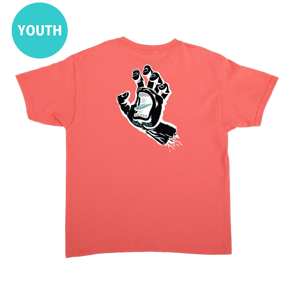サンタクルーズ SANTA CRUZ<br>SCREAMING HAND S/S REGULAR T-SHIRT YOUTH<br>ユースサイズTシャツ 子供用 スクリーミングハンド ストリートファッション 小学生 おしゃれ スケートボード スケボー sk8 skateboard【26SP】
