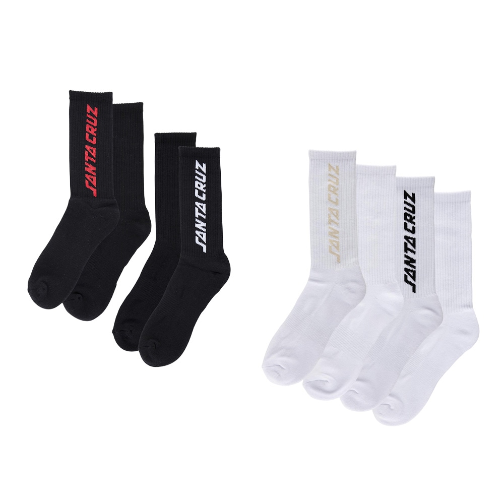 サンタクルーズ SANTA CRUZ<br>SOLID STRIP 2-PACK SOCKS<br>ソックス アクセサリー メンズ レディース ストリート スケーター ファッション スケートボード スケボー sk8 skateboard【26SP】