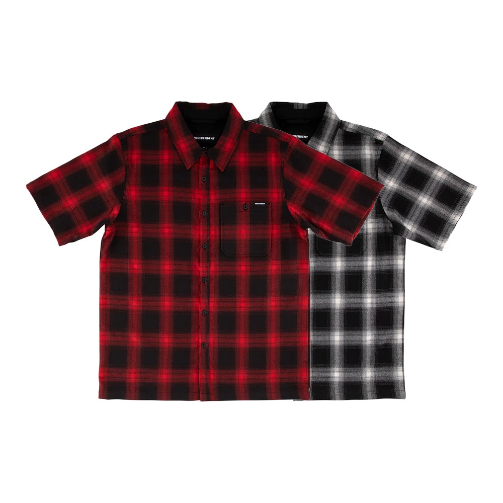 インディペンデント INDEPENDENT<br>BELMONT S/S FLANNEL TOP<br>フランネルシャツ 半袖 ネルシャツ スケートボード メンズ ストリート スケボー sk8 skateboard【26SP】