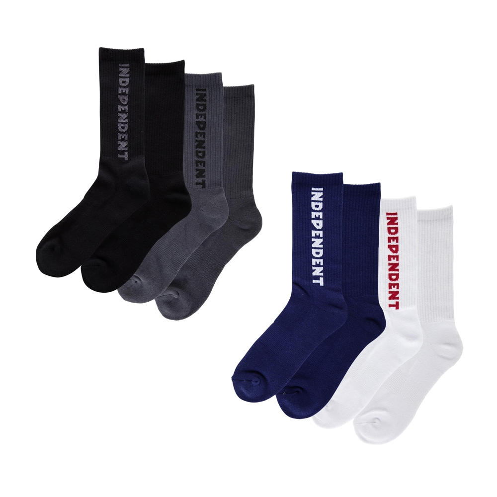 インディペンデント INDEPENDENT<br>BASELINE 2-PACK SOCKS<br>ソックス 2ペア 靴下 メンズ ストリート スケーター ファッション スケートボード スケボー sk8 skateboard【26SP】