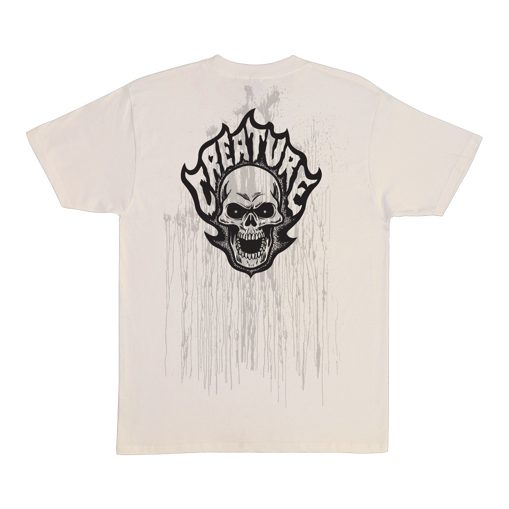 クリーチャー CREATURE<br>BONEHEAD FLAME WASH REGULAR S/S SHIRT<br>Tシャツ 半袖 ストリート スケーター メンズ ファッション スケートボード スケボー sk8 skateboard【26SP】