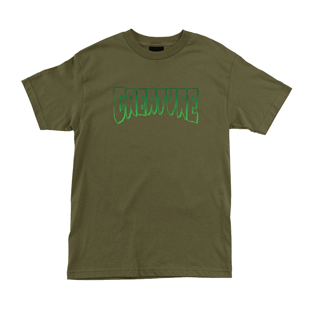 クリーチャー CREATURE<br>LOGO OUTLINE REGULAR S/S SHIRT<br>Tシャツ 半袖 ストリート スケーター メンズ ファッション スケートボード スケボー sk8 skateboard【26SP】