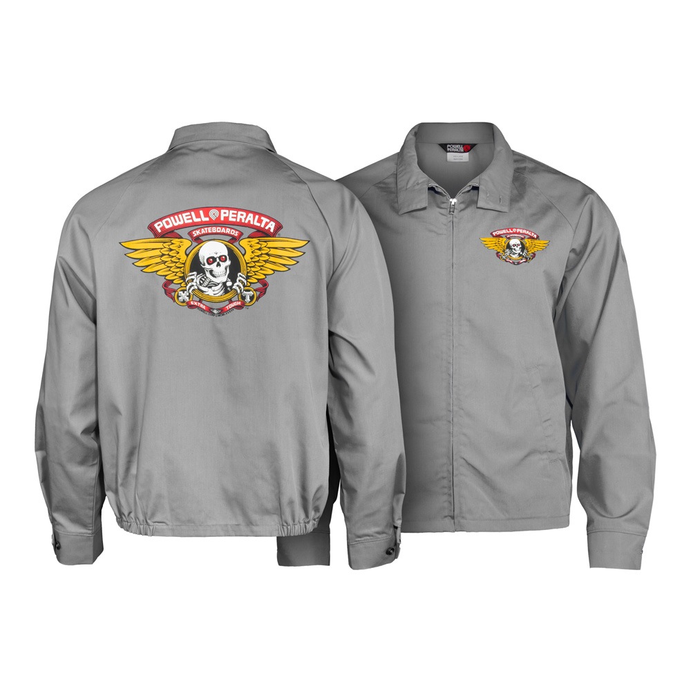 パウエル・ペラルタ POWELL PERALTA<br>WINGED RIPPER JACKET GREY<br>ジャケット リッパー アウター ストリート スケーター ファッション オールドスクール スケートボード スケボー sk8 skateboard【26SS】