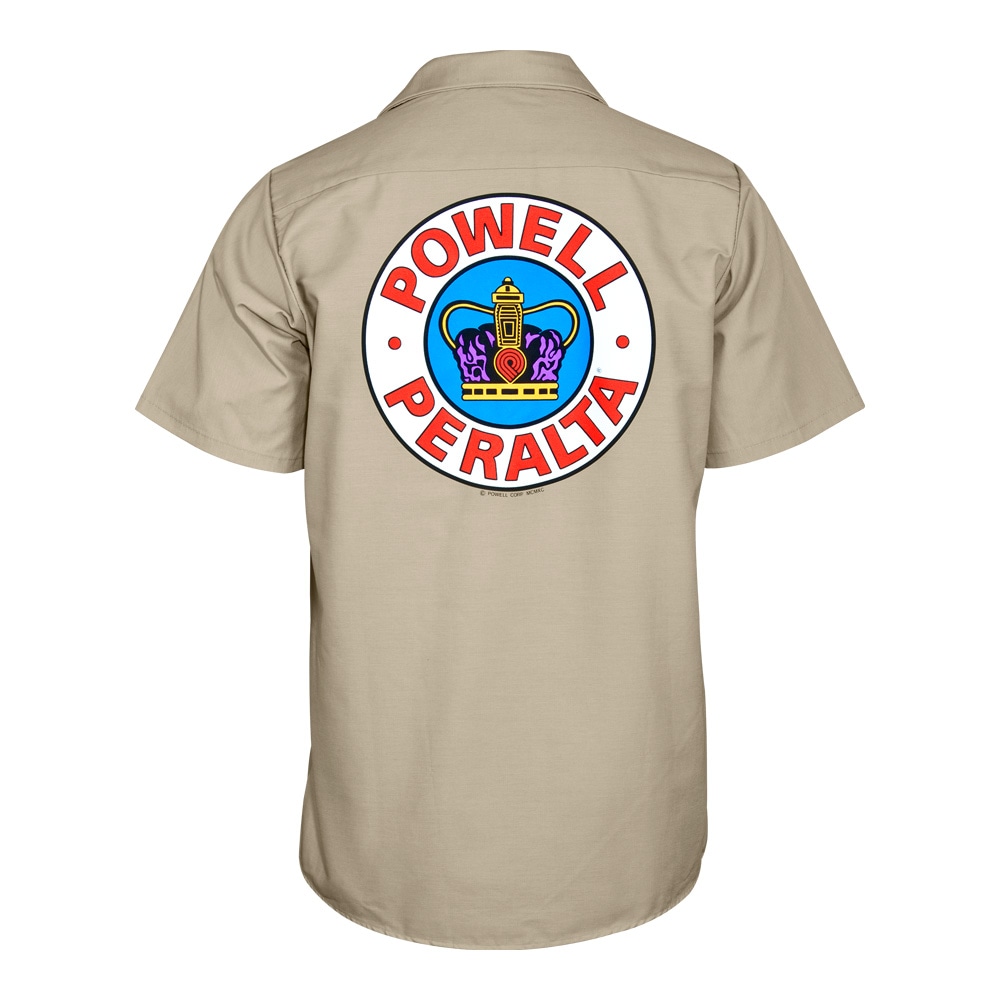 パウエル・ペラルタ POWELL PERALTA<br>SUPREME S/S WORK SHIRTS<br>ワークシャツ 半袖 メンズ スケートボード スケボー sk8 skateboard ストリート ファッション おしゃれ オールドスクール【26SS】