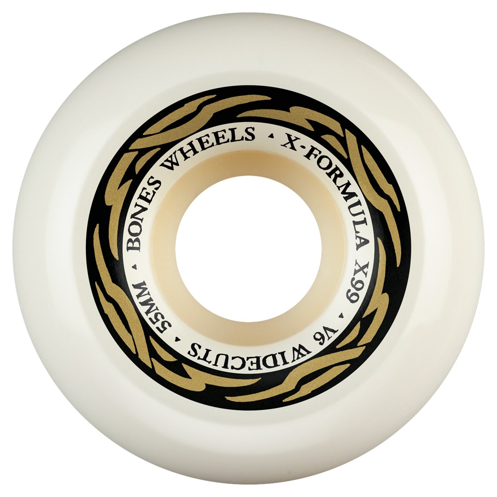 ボーンズ ウィール BONES WHEELS<br>55mm X-FORMULA V6 WIDE-CUT 99A  WHEELS<br>ハードウィール 4個セット エックスフォーミュラー X99 スケートボード スケボー skateboard タイヤ【2603】