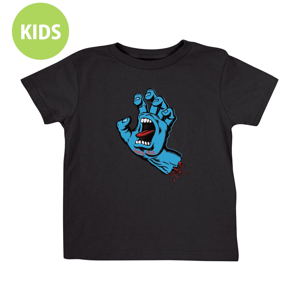 サンタクルーズ SANTA CRUZ<br>SCREAMING HAND FRONT S/S T-SHIRT KIDS<br>Tシャツ キッズ トドラー 子供服 ギフト プレゼント<br>誕生 出産 お祝い スケートボード スケボー sk8 skateboard【26SP】