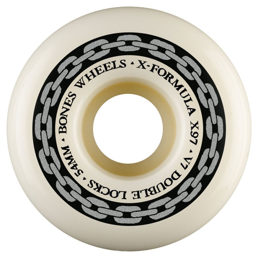 ボーンズ ウィール BONES WHEELS<br>54mm X-FORMULA DOUBLE LOCKS V7 97A WHEELS<br>ハードウィール 4個セット エックスフォーミュラー X97 スケートボード スケボー skateboard タイヤ トリック【2604】