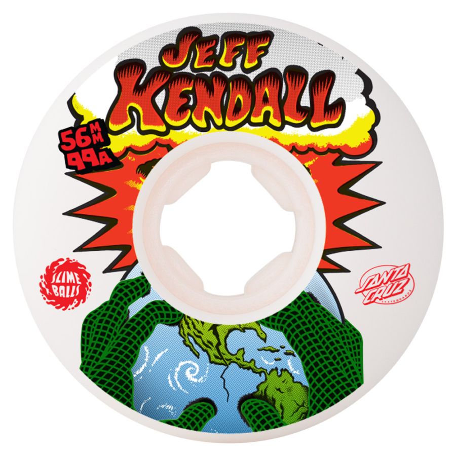 スライムボールズ SLIME BALLS<br>56mm JEFF KENDALL END OF THE WORLD CHUBBIES 99A WHEELS<br>ジェフ・ケンダル ハードウィール 4個セット チャビーズ スケートボード スケボー sk8 skateboard タイヤ ローラー 車輪 トリック【2606】
