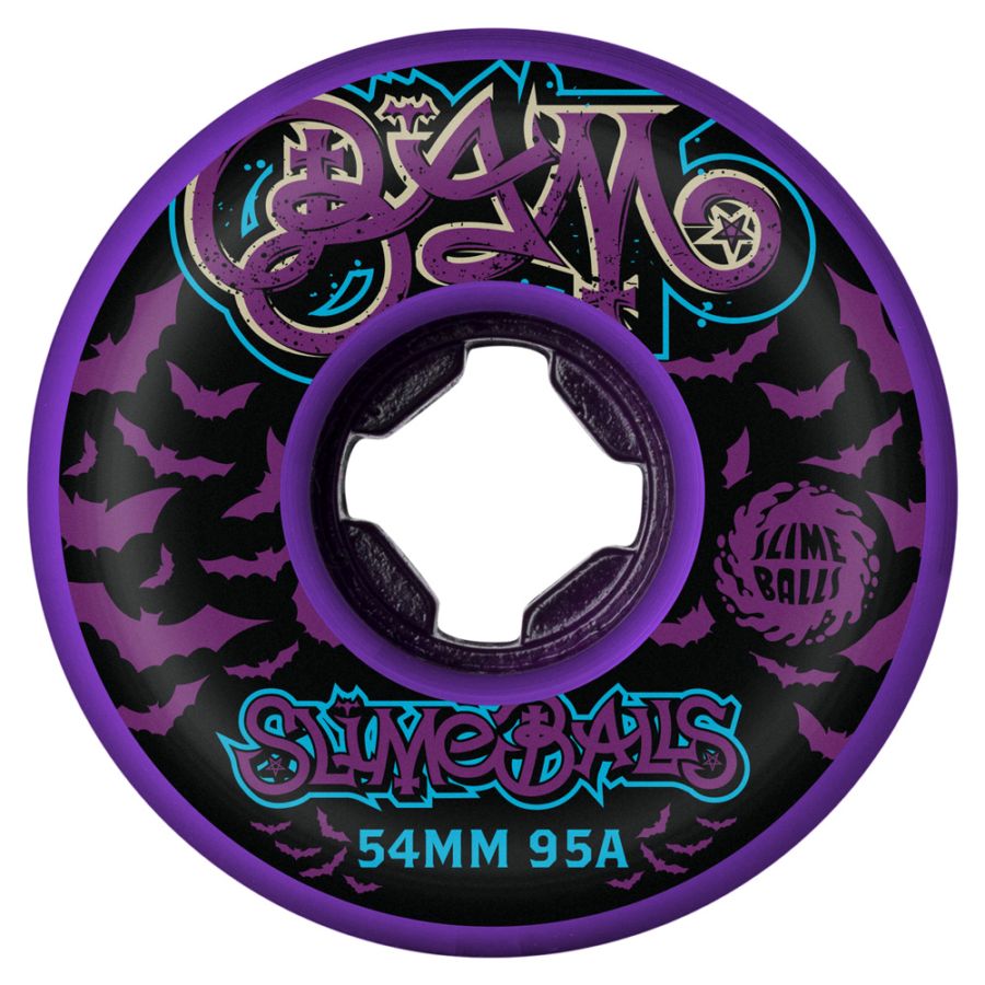 スライムボールズ SLIME BALLS<br>54mm BAM MARGERA HARDLINE 95A WHEELS<br>ハードウィール 4個セット　バム・マージェラ ハードライン スケートボード スケボー sk8 skateboard タイヤ ローラー 車輪 トリック【2606】
