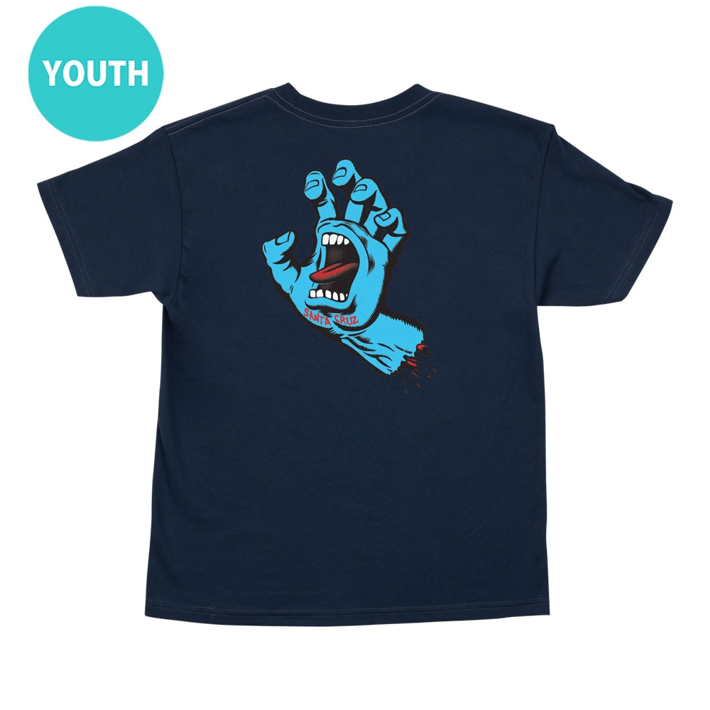 サンタクルーズ SANTA CRUZ<br>SCREAMING HAND S/S REGULAR T-SHIRT YOUTH<br>Tシャツ ユースサイズ 子供用 半袖 TEE 小学生 服 スケートボード スケボー sk8 skateboard【26SM】