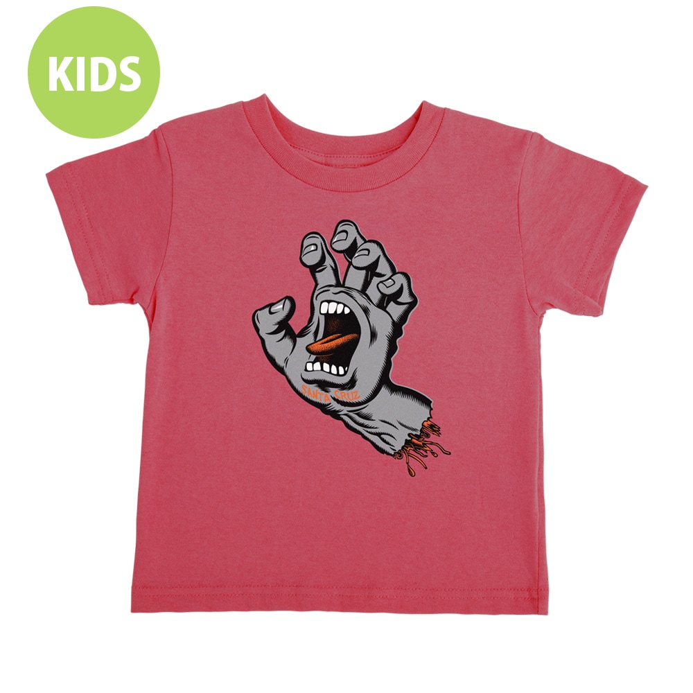 サンタクルーズ SANTA CRUZ<br>SCREAMING HAND FRONT S/S T-SHIRT KIDS<br>Tシャツ キッズ トドラー 子供服 ギフト プレゼント<br>誕生 出産 お祝い スケートボード スケボー sk8 skateboard【26SM】