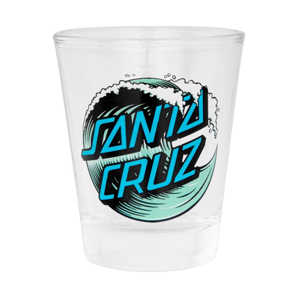 サンタクルーズ SANTA CRUZ<br>WAVE DOT SHOT GLASS<br> ショットグラス テキーラ おしゃれ ウイスキー ウォッカ ガラスコップ プレゼント スケートボード スケボー sk8 skateboard【26SM】