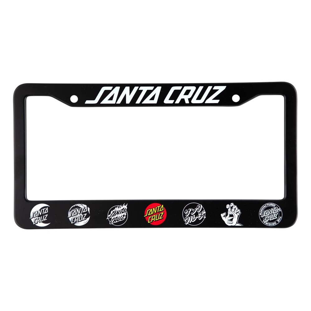 サンタクルーズ SANTA CRUZ<br>LOGO CLASSIC LICENSE PLATE FRAME<br> ライセンスプレートフレーム ナンバーフレーム アクセサリー スケボー ストリート スケーター sk8 skateboard【26SM】