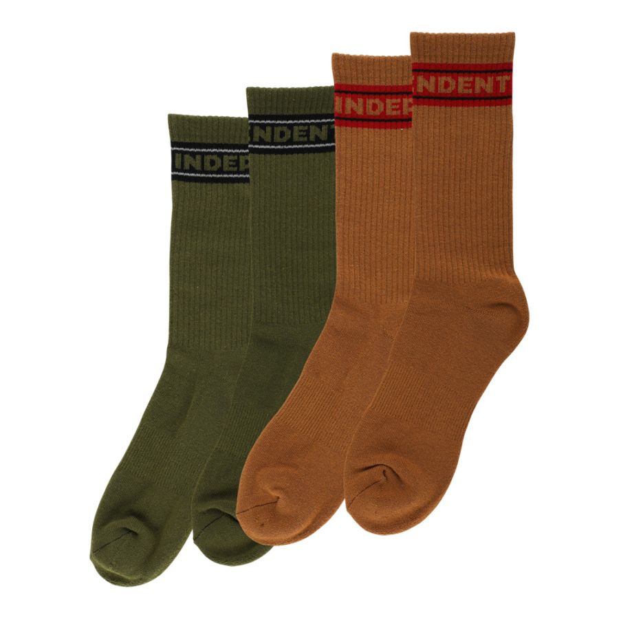 インディペンデント INDEPENDENT<br>BAR LOGO 2-PACK SOCKS<br>ソックス 2ペア 靴下 メンズ ストリート スケーター ファッション スケートボード スケボー sk8 skateboard【26SM】
