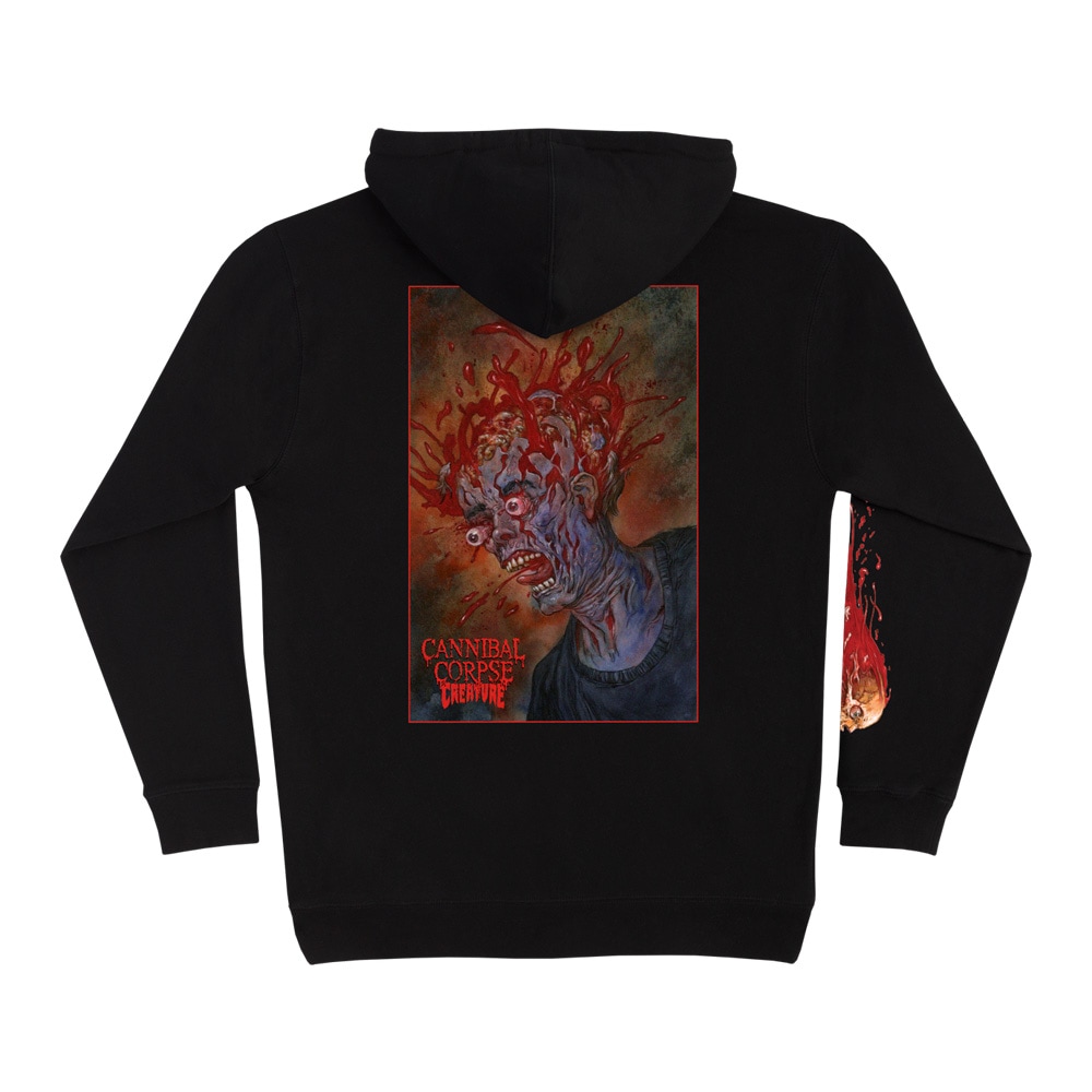 クリーチャー CREATURE<br>CANNIBAL CORPSE P/O HOODED SWEATSHIRT<br>プルオーバーパーカー カンニバル・コープス コラボ フード ストリート スケーター ファッション スケートボード スケボー sk8 skateboard【26SM】