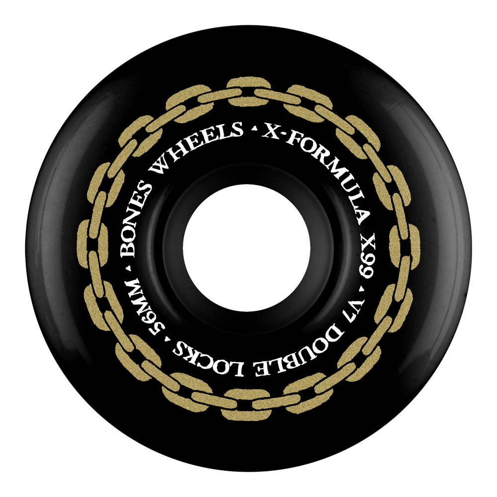 ボーンズ ウィール BONES WHEELS<br>56mm X-FORMULA DOUBLE LOCKS V7 99A WHEELS<br>ハードウィール 4個セット エックスフォーミュラー X99 スケートボード スケボー skateboard タイヤ トリック【2608】